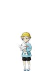  1boy aged_down bad_source black_shorts bungou_stray_dogs full_body hat holding holding_stuffed_toy long_sleeves male_child male_focus nakajima_atsushi_(bungou_stray_dogs) official_art shoes shorts socks stuffed_animal stuffed_tiger stuffed_toy transparent_background white_socks yellow_eyes 
