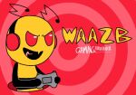  abstract_background anthro arthropod bi_humble_abode_(taque) black_body black_fur controller fur gaming headphones holding_object hymenopteran insect male open_mouth playing_videogame red_background red_eyes simple_background solo spiral_background striped_body striped_fur stripes taque- waazb_(taque) wasp yellow_body yellow_fur 