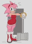  accessory amy_rose anthro boots bracelet classic_amy_rose classic_sonic_(universe) clothing dress eulipotyphlan female footwear fur gloves green_eyes hair_accessory hairband hammer handwear hedgehog hi_res jewelry mammal massivetwo pink_body pink_fur sega solo sonic_the_hedgehog_(series) tools 