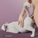  3d_(artwork) anal anal_penetration anthro ass_up bestiality biped digital_media_(artwork) domestic_cat felid feline felis female feral feral_penetrated fur fuzzyfelt genitals human human_on_feral human_penetrating human_penetrating_feral humanoid humanoid_genitalia humanoid_penis interspecies light_body light_skin male male/female male_on_feral male_penetrating_feral mammal nude nude_male paws penetration penile penile_penetration penis penis_in_ass quadruped raised_tail realistic realistic_feral sex simple_background size_difference tail watermark whiskers white_body white_fur 