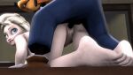 animated anthro blue_eyes breasts busterretro clothed clothing disney duo feet female frozen_(movie) genitals goofy_(disney) hair human male male/female mammal nude penis pussy sex toes vaginal 