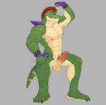  2023 abs alligator alligatorid anthro balls barazoku crocodilian digital_media_(artwork) erection five_nights_at_freddy&#039;s five_nights_at_freddy&#039;s:_security_breach flexing full-length_portrait genitals green_body green_scales half-closed_eyes hi_res looking_at_viewer male montgomery_gator_(fnaf) mostly_nude mr_sharky muscular muscular_anthro muscular_male narrowed_eyes nipples pecs penis pinup portrait pose raised_arm reptile scales scalie scottgames simple_background sitting solo spread_legs spreading steel_wool_studios vein veiny_penis 