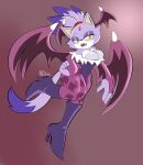  anthro big_breasts blaze_the_cat breasts capcom cleavage clothed clothing cosplay darkstalkers domestic_cat felid feline felis female footwear hi_res high_heels mammal sega solo solratic sonic_the_hedgehog_(series) wings 