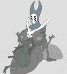  2022 6_eyes anthro anthro_on_anthro arthropod big_breasts blush breast_size_difference breasts clothing duo female female/female grey_body grey_nipples head_between_breasts headgear headgear_only headwear headwear_only herrah hollow_knight hollow_knight:_silksong huntress_(hollow_knight) insect jizzus larger_female mostly_nude multi_eye nipples non-mammal_breasts non-mammal_nipples nude pink_nipples size_difference smaller_female team_cherry 