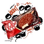  absurdres candy food food_focus highres jola_wong kitkat no_humans original shadow signature simple_background twitter_username white_background 