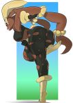  absurd_res anthro bisamon breasts butt feet female hi_res mammal mega_evolution mega_lopunny nintendo pokemon pokemon_(species) solo 