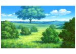  blue_sky bush cloud grass hariken highres letterboxed nature original plant scenery sky still_life tree 