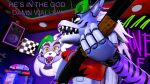  2023 3d_(artwork) 4k absurd_res among_us animatronic anthro arcade_machine arm_warmers armwear canid canine canis clothing crop_top detailed_background dialogue digital_media_(artwork) ear_piercing ear_ring english_text eyelashes eyeshadow female fingers five_nights_at_freddy&#039;s five_nights_at_freddy&#039;s:_security_breach green_hair green_highlights grey_body grey_hair grey_skin gun hair hi_res highlights_(coloring) innersloth inside lipstick long_hair machine makeup mammal midriff multicolored_body multicolored_hair multicolored_skin neon_sign open_mouth piercing purple_lipstick ranged_weapon ring_piercing robot roxanne_wolf_(fnaf) scottgames sharp_teeth shirt shotgun shoulder_pads sign solo source_filmmaker speaker steel_wool_studios teeth text themanwithaquest tools topwear two_tone_body two_tone_hair two_tone_skin weapon wolf wrench yellow_eyes 