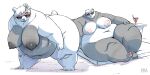  anthro bear beverage big_breasts blush breasts countershading eyewear female female/female flower giant_panda gillpanda gillpanda_(character) hi_res huge_breasts huge_thighs hyper hyper_thighs logo lying mammal morbidly_obese obese overweight plant presenting sonnie_bear sunglasses thick_thighs year 