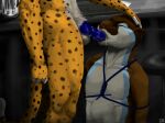  anthro bar bound cheetah drunk duo felid feline forced forced_oral head_grab hi_res humanoid knot_in_throat knotting male male/male mammal mustelid oral otter sex sketchotterly substance_intoxication 