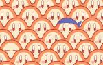  bandana bandana_waddle_dee blue_bandana blue_headwear blush_stickers brown_eyes chirko_0326 closed_eyes creature kirby_(series) looking_at_viewer no_humans no_mouth odd_one_out solid_oval_eyes too_many waddle_dee 