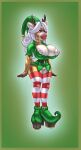  anthro belt_buckle big_breasts bimbo_anthro bimbofication bimbofied bottomless brainwashing breasts brown_body brown_fur capreoline christmas christmas_clothing cleavage clothed clothing coat deer elf_costume elf_hat female footwear fur genitals glistening glistening_body green_clothing green_footwear green_high_heels green_shoes green_topwear hi_res holidays huge_breasts hypnosis ineffective_clothing knee_high_stockings latex_skin latex_transformation legwear lips lipstick little_helper living_sex_doll long_stockings makeup mammal meshpet meshpet_(artist) mind_control nipple_slip nipples pattern_clothing pattern_legwear pattern_stockings plastic_body pussy red_clothing red_coat red_lips red_lipstick red_nose red_topwear reindeer rubber rubber_body rudolph_the_red-nosed_reindeer santa&#039;s_little_helper shoes skimpy solo solo_focus spiral_eyes standing stockings striped_clothing striped_legwear striped_stockings stripes thick_lips thigh_stockings topwear 