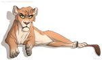  disney felid female feral hi_res lion looking_at_viewer lying mammal namygaga on_side pantherine s simple_background solo the_lion_king vitani_(the_lion_king) whiskers white_background 