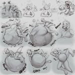  anthro anthro_pred anthro_prey beach canid digestion digestion_noises hi_res lunlunfox male mammal monochrome mustelid open_mouth otter same_size_vore sea seaside sergal solo struggling struggling_prey tongue vore water 