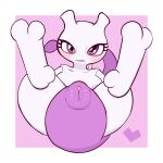  anthro blush female generation_1_pokemon genitals hi_res legendary_pokemon lemonspark_nwt looking_at_viewer mewtwo nintendo open_mouth plump_labia pokemon pokemon_(species) purple_body purple_eyes pussy solo spread_legs spreading white_body 