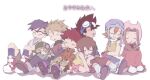  blonde_hair brother_and_sister brown_hair digimon digimon_adventure glasses goggles goggles_on_head hat ishida_yamato izumi_koushirou kido_jou lowres machi3 orange_hair short_hair siblings simple_background sleeping smile tachikawa_mimi takaishi_takeru takenouchi_sora white_background yagami_hikari yagami_taichi 