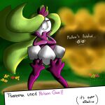  anthro belly_grab duo fart fart_cloud fart_fetish farting_on_another fartjess female full_of_gas gas gassy generation_7_pokemon hi_res holding_stomach human mammal nintendo pokemon pokemon_(species) trial_captain_mallow tsareena 