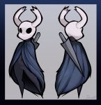  2022 absurd_res bottomless clothed clothing digital_media_(artwork) full-length_portrait hi_res hollow_knight jarnqk multiple_poses portrait pose signature solo team_cherry weapon 