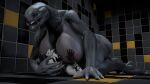  3d_(artwork) alien anthro arm_support bald big_breasts big_butt big_nipples black_body black_ears black_fur breast_grab breast_play breast_smother breasts butt canid canine darwinthejockey detailed_background digital_media_(artwork) duo eyes_closed female floor fur grey_body grey_skin hair halo_(series) hand_on_breast hand_on_head head_between_breasts hi_res huge_breasts inside lying male male/female mammal microsoft multicolored_body multicolored_fur nipples nude open_mouth pinned pinned_to_floor sangheili smothering source_filmmaker teeth thick_thighs tile tile_floor tile_wall wall_(structure) white_body white_fur white_hair xbox_game_studios 