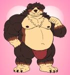  absurd_res amideo animal_humanoid anthro barazoku bernese_mountain_dog biceps big_muscles biped body_hair bulge canid canine canis chest_hair chest_tuft clothed clothing digital_media_(artwork) domestic_dog feet flexing fluffy full-length_portrait fur hair hairy hi_res himbo humanoid looking_at_viewer love male mammal molosser mountain_dog musclegut muscular muscular_anthro muscular_male muscular_thighs nipples obese overweight paws pecs portrait shy simple_background slightly_chubby smile solo standing swiss_mountain_dog thong tuft underwear 