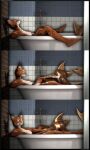  2022 3d_(artwork) 5_toes absurd_res anthro anthro_on_anthro bathroom bathtub breasts brown_body brown_fur brown_skin cam_(petruz) comic digital_media_(artwork) duo feet felid feline female fish fur hi_res humanoid_feet implied_cunnilingus istio_(petruz) kinktober lynx male male/female mammal marine multicolored_body multicolored_fur multicolored_skin nipples nude petruz_(copyright) plantigrade reindeerviking sawshark sex shark smile smirk source_filmmaker spots spotted_body spotted_fur teeth toes two_tone_body two_tone_fur two_tone_skin white_body white_fur white_skin 