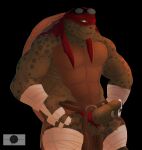  abs absurd_res anthro balls biceps bodily_fluids cum genital_fluids genitals hi_res leaking_cum male melek90 muscular muscular_anthro muscular_male pecs penis raphael_(tmnt) reptile scalie solo teenage_mutant_ninja_turtles teenage_mutant_ninja_turtles_(2014) turtle vein veiny_penis 