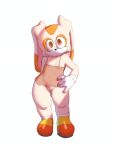  absurd_res blush clothed clothing cream_the_rabbit digital_media_(artwork) female genitals hi_res kranson lagomorph leporid mammal nipples nude pussy rabbit sega simple_background solo sonic_the_hedgehog_(series) topwear 