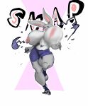 anthro big_breasts bigoldoinks bottomwear breasts bursting_out_of_clothing clothing disney exercise female hi_res hotpants huge_breasts judy_hopps lagomorph leporid mammal rabbit shorts slightly_chubby solo spandex spandex_shorts thick_thighs tight_clothing torn_clothing wide_hips workout workout_clothing zootopia 