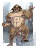  abs claws fishingmanmax genital_piercing genitals hi_res humanoid male muscular muscular_humanoid muscular_male navel navel_piercing nipple_piercing nipples pecs penis penis_piercing piercing predator_(franchise) sharp_teeth solo teeth vein veiny_muscles veiny_penis yautja 