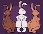 anthro big_butt bunnies_(sing) butt female group hi_res illumination_entertainment lagomorph leporid mammal presenting rabbit simple_background sing_(movie) someth1ngoranother trio 