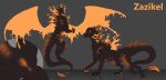  absurd_res claws dragon female feral fire hi_res horn membrane_(anatomy) membranous_wings model_sheet mordorinka scales scalie simple_background solo wings 