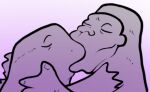  2023 anthro anthro_on_anthro ape duo embrace eyebrows eyes_closed godzilla godzilla_(series) gorilla grey_background haplorhine hi_res humor kaiju king_kong king_kong_(series) kissing male male/male mammal megaprimatus_kong meme monster ncs primate reaction_image reptile scales scalie side_view simple_background toho 