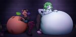  absurd_res belly big_belly big_breasts black_hair breasts burping digestion fangs female female_pred goth_girl green_hair hair hi_res human human_pred invalid_tag lizia mammal may melko moster_girl multiple_prey purple_hair slime_pred teeth the_box_of_pizza vore 