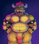  absurd_res anthro bowser hi_res male male/male mario_bros martime muscular nintendo slightly_chubby solo 