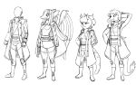  2023 3_horns anon_(snoot_game) anthro bald black_and_white breasts ceratopsian clothing cosplay dinosaur dromaeosaurid faceless_character faceless_male fang_(gvh) feathered_dinosaur feathered_tail feathered_wings feathers female frill_(anatomy) goodbye_volcano_high group hair hand_behind_head hand_on_hip hand_on_own_hip hands_behind_back hi_res horn human jacket jmfdraws long_tail male mammal monochrome multi_horn ornithischian pterodactylus pterosaur reed_(gvh) reptile scalie short_hair smile snoot_game_(fan_game) snout tail tail_tuft theropod topwear triceratops trish_(gvh) tuft velociraptor wings 