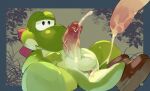  after_sex anthro anus balls bodily_fluids boots clothing cum cum_in_ass cum_inside cumshot duo ejaculation erection footwear genital_fluids genitals green_body green_yoshi hi_res male mario_bros masshiro nintendo penis yoshi 