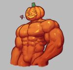  &lt;3 big_muscles big_pecs dynogreeno elemental_creature elemental_humanoid flora_fauna food fruit halloween hi_res holidays huge_muscles humanoid male muscular muscular_arms muscular_humanoid muscular_male orange_body pecs plant plant_humanoid pumpkin simple_background smile solo 