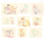  2023 anthro bobo_(gamba_no_bouken) carrying chibi chuuta clothed clothing embrace eye_patch eyewear flower gakusha gamba_no_bouken gamba_no_bouken_(series) ganba glasses hat headgear headwear hug mammal mouse multiple_images murid murine nagisa_(gamba_no_bouken) plant rodent shioji_(gamba_no_bouken) shirt sitting size_difference the_adventures_of_gamba_and_otters tmim topwear water yoisho 