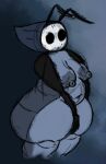  antennae_(anatomy) anthro arthropod blue_background blue_body blue_breasts blue_nipples breasts curvy_figure digital_drawing_(artwork) digital_media_(artwork) female hollow_knight medium_breasts nauiho nipples quirrel_(hollow_knight) simple_background sketch solo team_cherry thick_thighs voluptuous voluptuous_female 