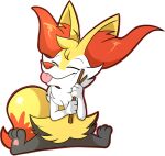  2016 3_toes 4_fingers alpha_channel ambiguous_gender anthro biped black_eyebrows blep blonde_hair braixen braixen_(kabula) canid canine colored countershade_face countershade_fur countershading digital_drawing_(artwork) digital_media_(artwork) dipstick_tail eyebrows eyes_closed feet fingers fluffy fluffy_tail fox fox_tail front_view full-length_portrait fur generation_6_pokemon hair hi_res holding_object holding_stick inner_ear_fluff kabula_(artist) male mammal markings naturally_censored nintendo nude nuzzling outline pawpads pink_pawpads pink_tongue pokemon pokemon_(species) portrait prick_ears red_inner_ear_fluff red_markings red_nose red_outline simple_background sitting solo stick tail tail_markings toes tongue tongue_out transparent_background tuft white_arms white_body white_countershading yellow_body yellow_ears yellow_fur yellow_tail 