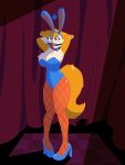  absurd_res anthro bunny_costume canid canine clothing costume female fox gag gagged hi_res kil&#039;a mammal mind_control spiral_eyes 