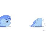  2much ambiguous_gender animated blue_body blue_fur blue_hair equid equine feral fluffy_pony fur gore hair high_framerate horn mammal no_sound ranve short_playtime simple_background solo string unicorn white_background 