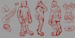  absurd_res anthro fan_character felid hi_res male mammal mintymold model_sheet pantherine saber sketch solo unfinished 