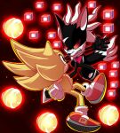  absurd_res angry anthro canid canine canis duo eulipotyphlan fight hedgehog hi_res infinite_(sonic) jackal light lighting male male/male mammal sega simple_background sonic_forces sonic_the_hedgehog_(series) super_sonic 