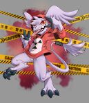  absurd_res anthro bandai_namco biped claws clothed clothing digimon digimon_(species) fur gazimon haychel hi_res hoodie male pawpads pupils slit_pupils smile solo tail tail_tuft tongue tongue_out topwear tuft 