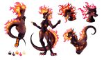  anthro anus blush breasts butt claws dynamite eris_morgan explosives feet female fire flaming_hair genitals horn kobold nipples nude open_mouth pseudo_hair pussy reptile scalie simple_background smile solo tail teeth toes tongue 