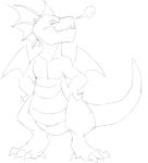  2019 anthro dragon male niogupoke scalie sketch solo standing western_dragon 
