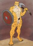 abs absurd_res anthro balls biceps casual_nudity felid flaccid foreskin fur genitals hi_res humanoid_genitalia humanoid_hands humanoid_penis leo_sus_art leopard male mammal manly muscular muscular_anthro muscular_male nipples nude pantherine penis pubes simple_background solo spots 