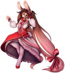  clothing cosplay dress flophelia hair hare hi_res invalid_tag lagomorph leporid long_hair mammal misscaine pigtails rabbit twintails_(disambiguation) wave 