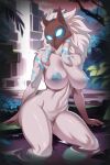  2023 absurd_res anthro bovid breasts caprine detailed_background female front_view genitals hi_res kindred_(lol) league_of_legends looking_at_viewer mammal markings nipples nude pussy riot_games sheep weelzelu white_body 